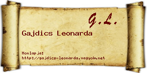 Gajdics Leonarda névjegykártya